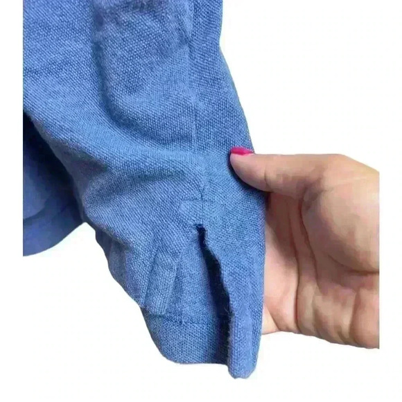 Polo Ralph Lauren Men's Heather Blue Short Sleeve Polo Red Embroidered Logo - Picture 7 of 9